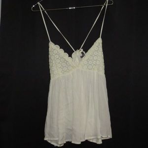 White Cropped Becool Tank Top